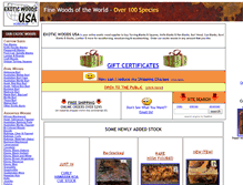 Tablet Screenshot of exoticwoodsusa.com